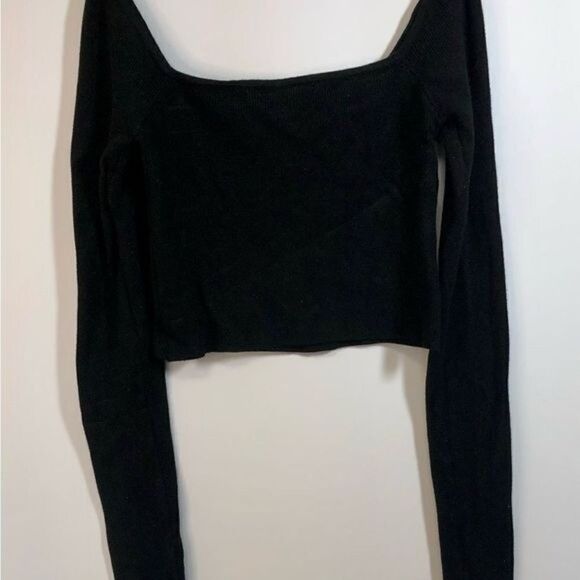 Forever 21 Black Midriff Long-sleeved Shirt - Picture 4 of 4